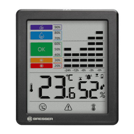 BRESSER Thermo-Hygromètre avec alarmes pour moisissure - 7007420