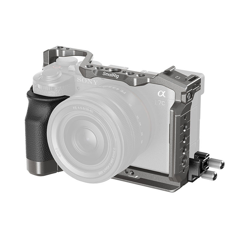 SMALLRIG HawkLock Kit cage à dégagement rapide avec poignée en silicone pour Sony Alpha 7C II / 7CR 5198