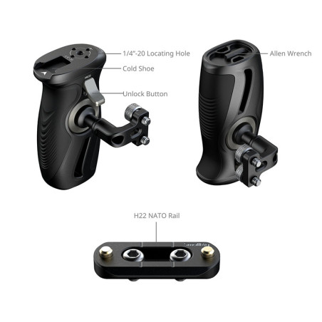 SMALLRIG 5194 Rotating Side Handle with 1/4"-20 Screws