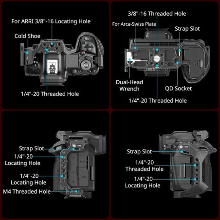SMALLRIG 4975 Black Mamba Cage for Canon EOS R5 Mark II