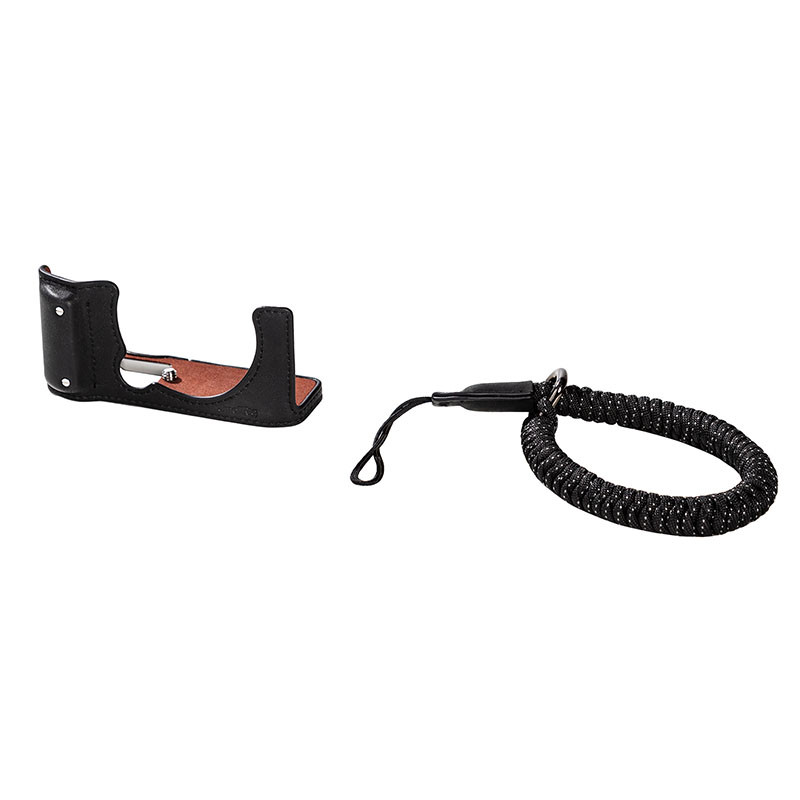 SMALLRIG 4879 Camera Leather Half Case Kit for FUJIFILM X-M5 (Black)