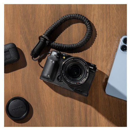 SMALLRIG 4879 Camera Leather Half Case Kit for FUJIFILM X-M5 (Black)
