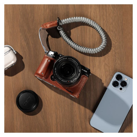 SMALLRIG 4880 Camera Leather Half Case Kit for FUJIFILM X-M5 (Brown)