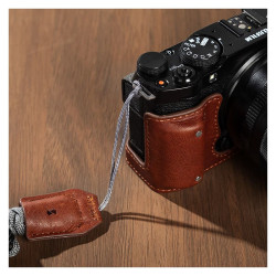 SMALLRIG 4880 Camera Leather Half Case Kit for FUJIFILM X-M5 (Brown)