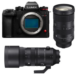 PANASONIC Lumix S1R II + Objectif Sigma 24-70mm f/2.8 DG DN II Art + Sigma 70-200mm f/2.8 DG DN OS SPORT Garanti 3 ans