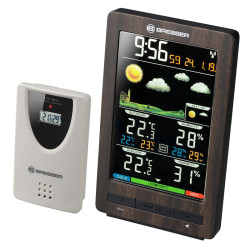 OCCASION BRESSER ClimaTrend WS Radio avec écran d'affichage couleurs, aspect bois