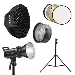 GODOX Kit photo culinaire (Torche LED + Softbox + Pied de Studio + Réflecteur + Lentille de Fresnel)