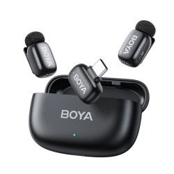 BOYA Micro sans fil Mini 14 - 2.4 GHz Noir - 2TX + 1RX