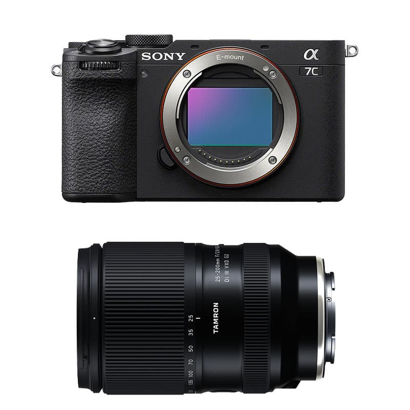 SONY Alpha 7C II Noir + TAMRON Objectif 25-200mm f/2.8-5.6 Di III VXD G2 Garanti 3 ans