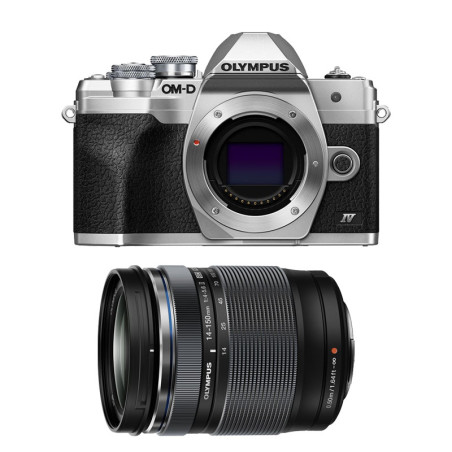 OLYMPUS OM-D E-M10 IV SILVER + Objectif M.ZUIKO DIGITAL ED 14-150mm f/4-5.6 II Garanti 3 ans