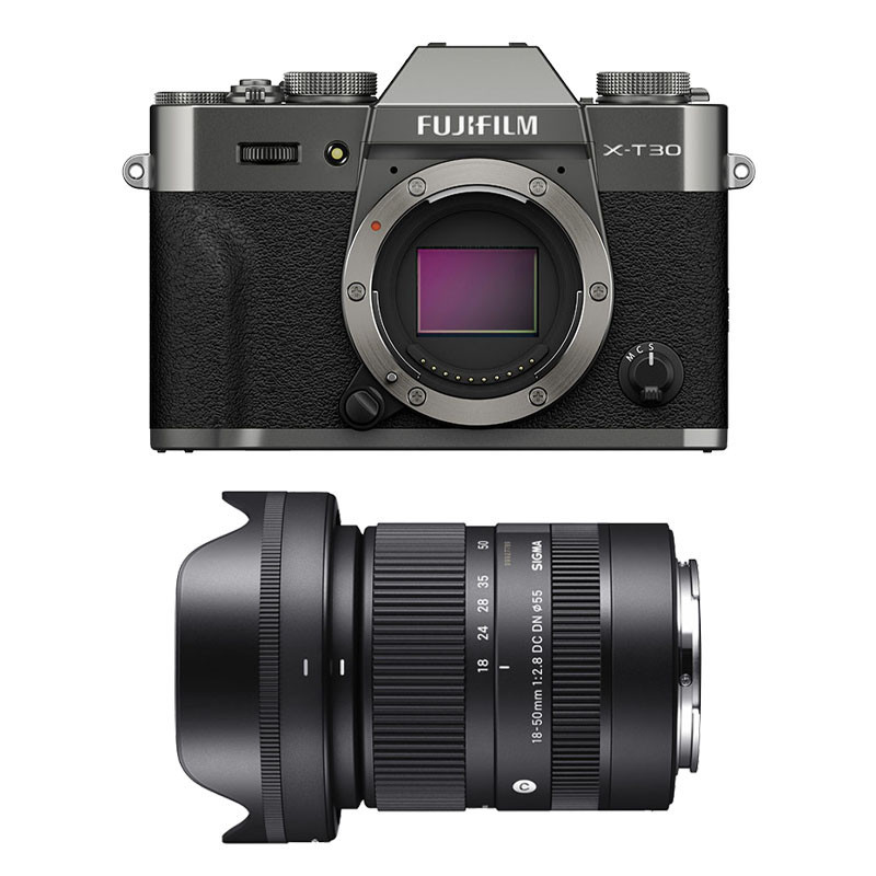 FUJIFILM X-T30 III ANTHRACITE + Objectif SIGMA 18-50 f/2.8 DC DN Contemporary