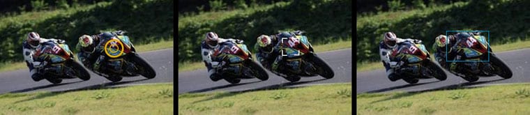 Canon EOS R3, 3 méthodes de sélection des zones AF