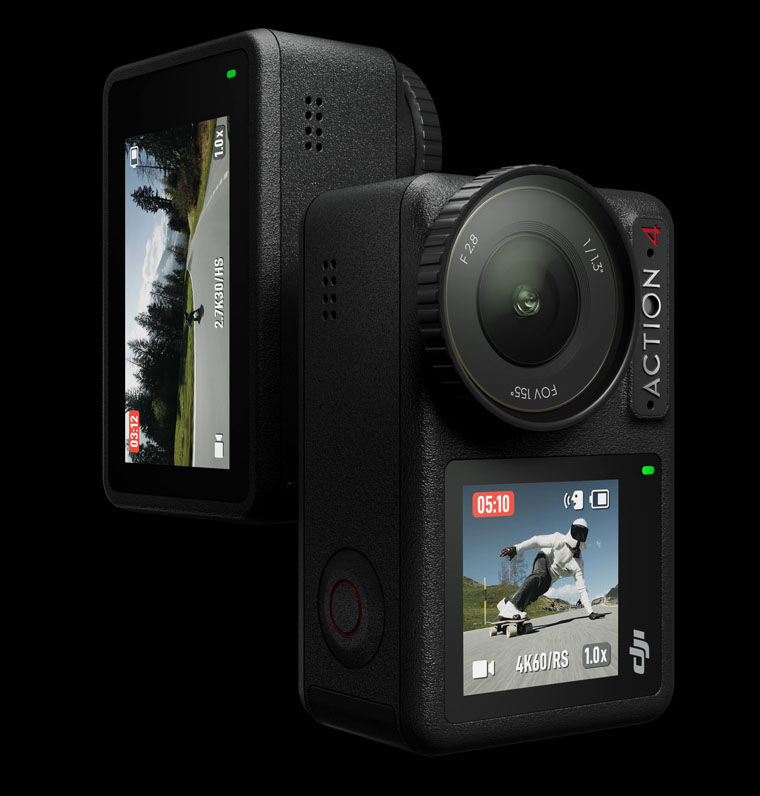L'Action Cam DJI Osmo Action 4 possède deux écrans tactiles