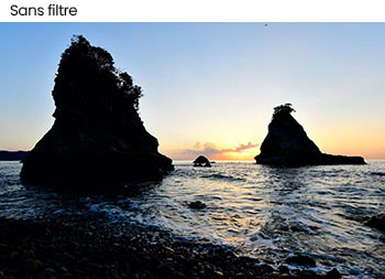 Sans filtre de densité neutre