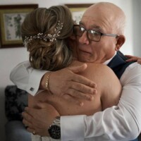 Photo Jorge Miguel Jaime Baez - Bride and her father embracing