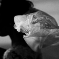 Photo Jorge Miguel Jaime Baez - Silhouette of a bride and groom with just the veil in focus