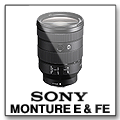 Objectifs SONY ALPHA NEX, Zoom SONY, Objectifs MACRO SONY, Objectifs à Focale Fixe SONY, Objectif SAM, Objectif SEL