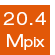 Capteur 20,4 mégapixels
