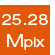 Capteur 25,28 mégapixels