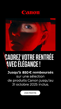 Jusqu'à 850€ remboursés sur une sélection de produits Canon du 1er septembre au 31 octobre