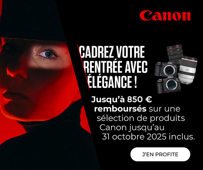 Jusqu'à 850€ remboursés sur une sélection de produits Canon du 1er septembre au 31 octobre