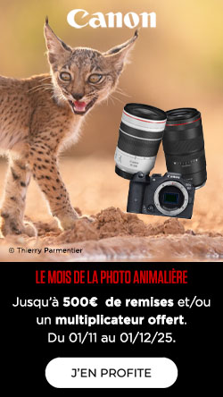 Jusqu'à 500€ de remise et/ou un multiplicateur offert pour sur une sélection de produits Canon du 01/11 au 01/12/25