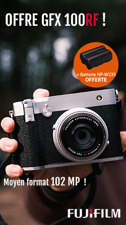 Batterie NP-W235 offerte pour l'achat d'un Fujifilm GFX100RF