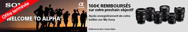 Jusqu'à 300€ remboursés sur vos accessoires après enregistrement de votre boîtier sur MySony jusqu'au 30 juin 2025