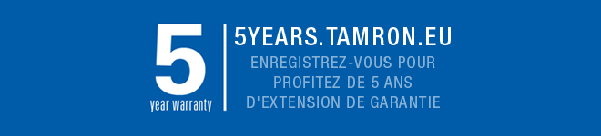 Extension de la garantie à 5 ans pour les objectifs Tamron après enregistrement