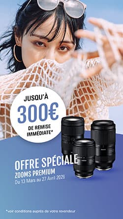 Jusqu'à 300€ de remises immédiates sur les zooms premium Tamron du 13 mars au 27 avril