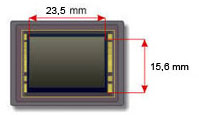 Capteur numérique APS-C, 23,5 x 15,6 mm : Nikon D3300, D5300, D7100 par exemple