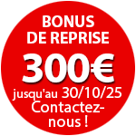 300€ de bonus de reprise pour l'achat d'un Z8 jusqu'au 30 octobre. Contactez-nous !