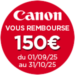 150€ remboursés pour l'achat d'un EOS R1 + optique éligible jusqu'au 31 octobre