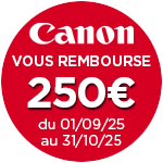 250€ remboursés pour l'achat d'un EOS R1 + optique éligible jusqu'au 31 octobre