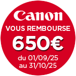 650€ remboursés pour l'achat d'un EOS R5 II + optique éligible jusqu'au 31 octobre