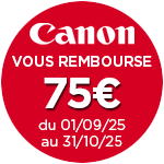 75€ remboursés pour l'achat de cet objectif Canon jusqu'au 31 octobre