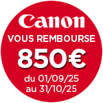 850€ remboursés pour l'achat d'un EOS R5 II + optique éligible jusqu'au 31 octobre