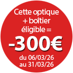 300€ de remise pour l'achat de cet objectif Canon + boîtier éligible jusqu'au 31 mars