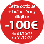 100€ de remise pour l'achat de cet objectif Sony + boîtier éligible jusqu'au 31 mars