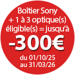 Jusqu'à 300€ de remise pour l'achat d'un Alpha 7 IV + 1 à 3 objectifs éligible jusqu'au 31 mars